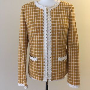 NWT. Luisa Spagnoli  zip up knitted jacket. Size m